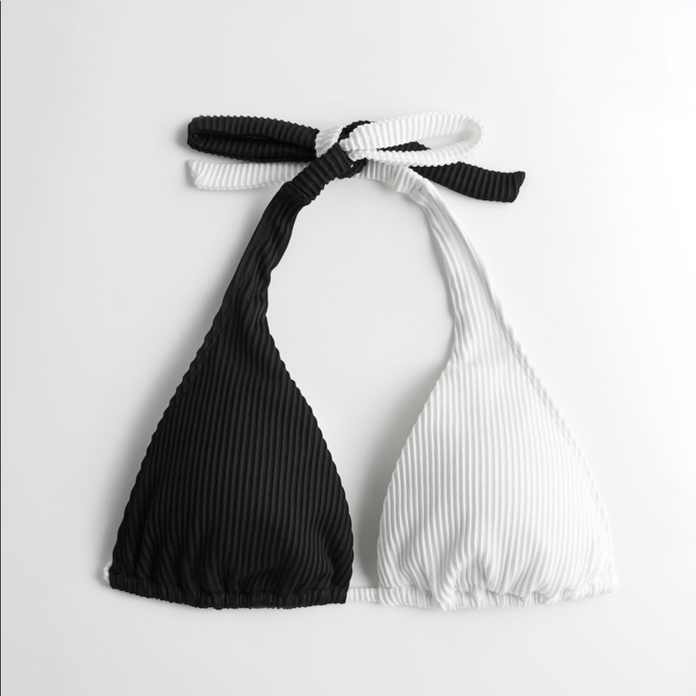 Ribbed Triangle Bikini Top